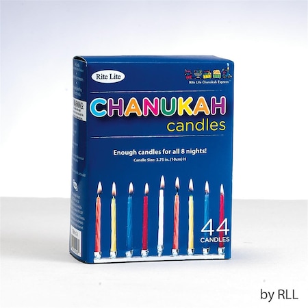 Rite Lite Chanukah Candles, Multicolor, 50PK C-2-N2